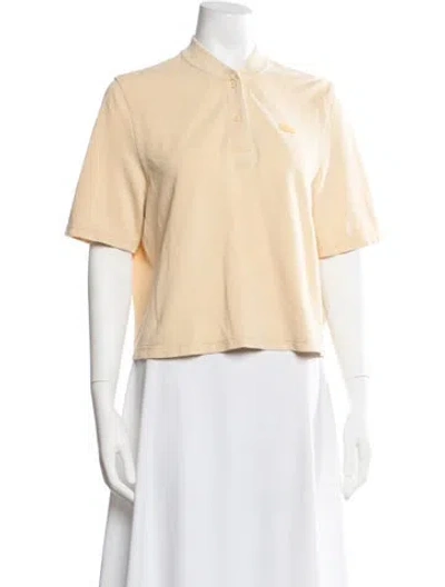 Pre-owned Lacoste Short Sleeve Polo In Yellow