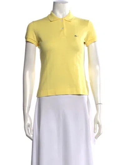 Pre-owned Lacoste Short Sleeve Polo In Yellow
