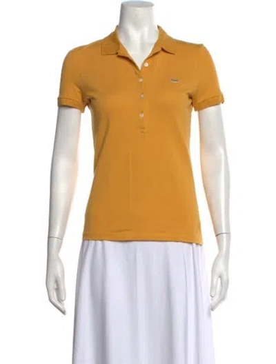 Pre-owned Lacoste Short Sleeve Polo In Yellow