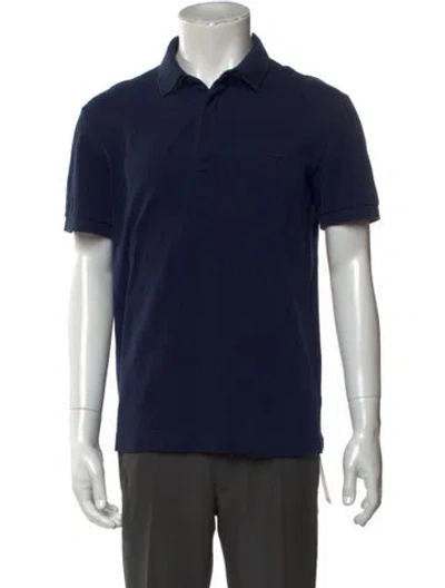 Pre-owned Lacoste Short Sleeve Shirt In Blue