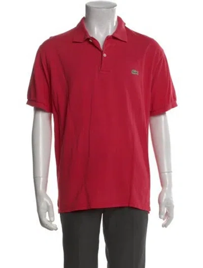 Pre-owned Lacoste Short Sleeve Shirt In Red