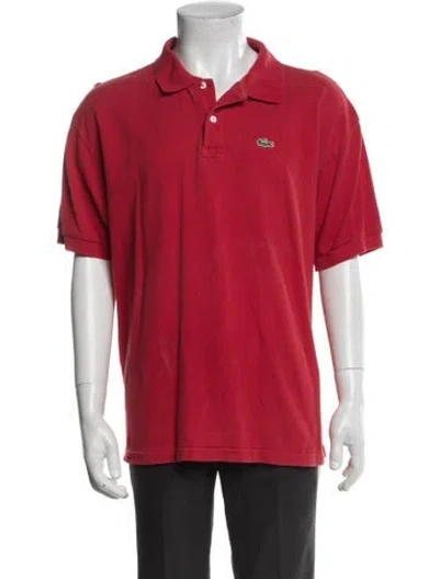 Pre-owned Lacoste Short Sleeve Shirt In Red