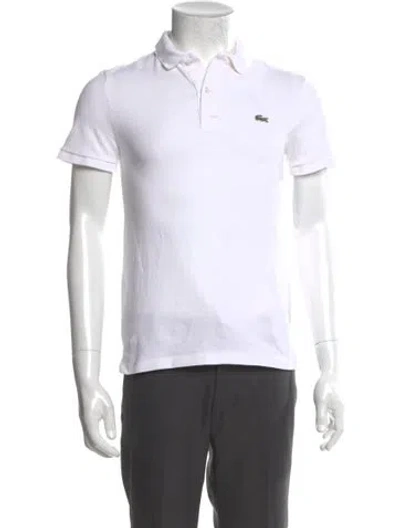 Pre-owned Lacoste Short Sleeve Shirt In White