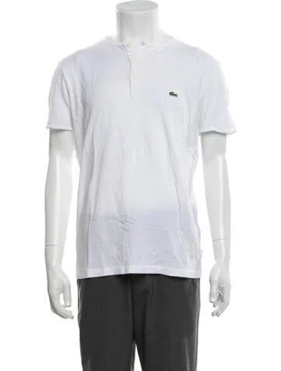 Pre-owned Lacoste Short Sleeve Shirt In White
