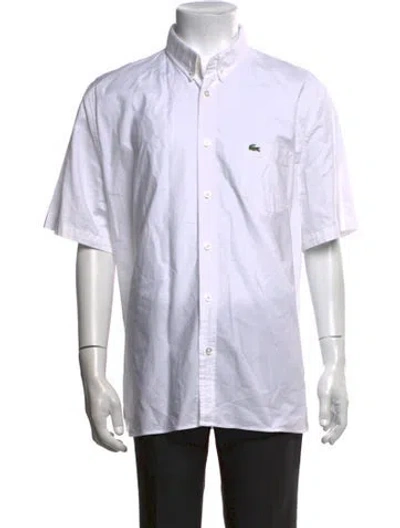 Pre-owned Lacoste Short Sleeve Shirt In White