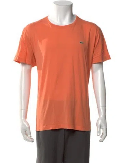 Pre-owned Lacoste Short Sleeve Top In Orange