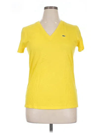 Pre-owned Lacoste Short Sleeve T-shirt In Yellow