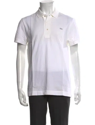 Pre-owned Lacoste Short Sleeve In White