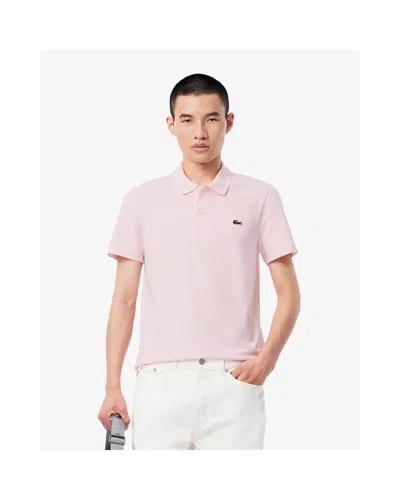 Lacoste Short Sleeved Mens Polo Shirt In Pink