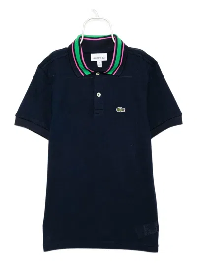 Lacoste Short-sleeved Polo Shirt In Blue