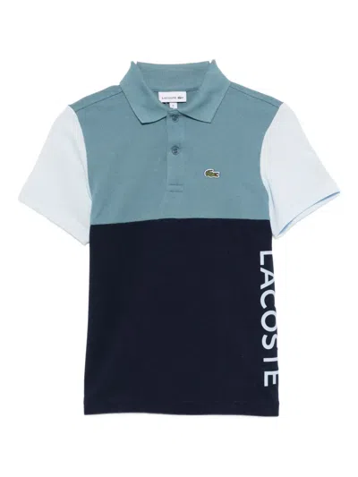 Lacoste Kids' Short-sleeved Polo Shirt In Blue