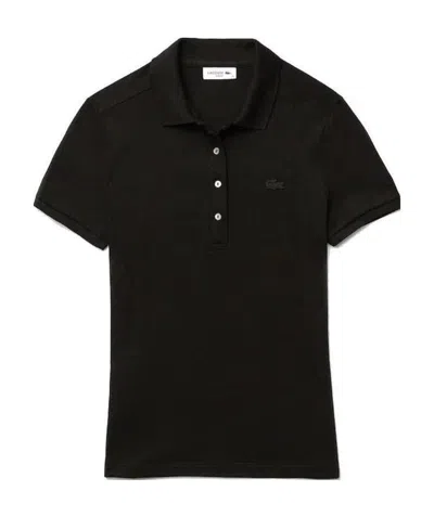 Lacoste Short-sleeved Polo Shirt In Black