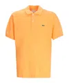 Lacoste Crocodile-patch Polo Shirt In Orange