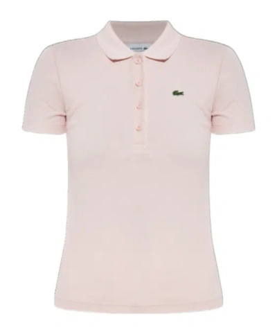 Lacoste Short-sleeved Polo Shirt In Pink
