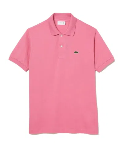 Lacoste Short-sleeved Polo Shirt In Pink