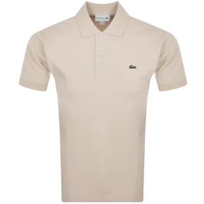 Lacoste Short Sleeved Polo T Shirt Cream