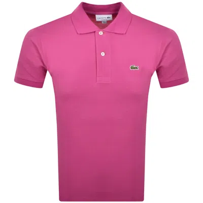 Lacoste Short Sleeved Polo T Shirt Pink