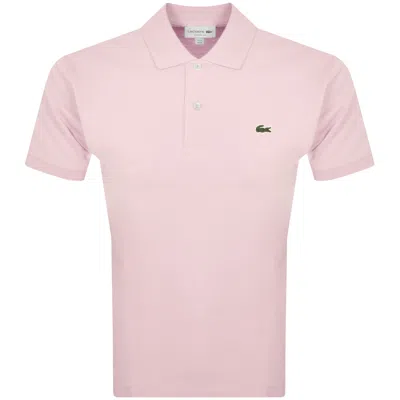 Lacoste Short Sleeved Polo T Shirt Pink