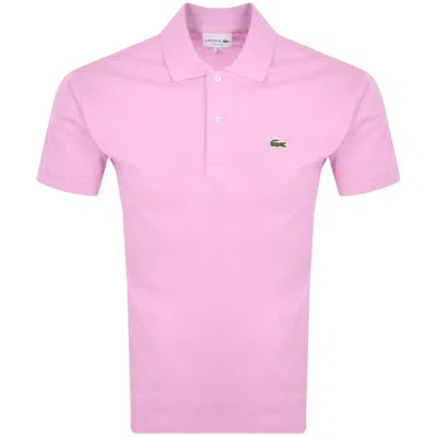 Lacoste Short Sleeved Polo T Shirt Pink