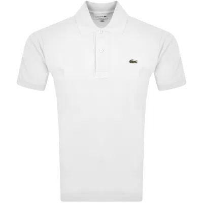 LACOSTE LACOSTE SHORT SLEEVED POLO T SHIRT WHITE