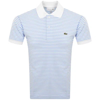 Lacoste Short Sleeved Stripe Polo T Shirt White