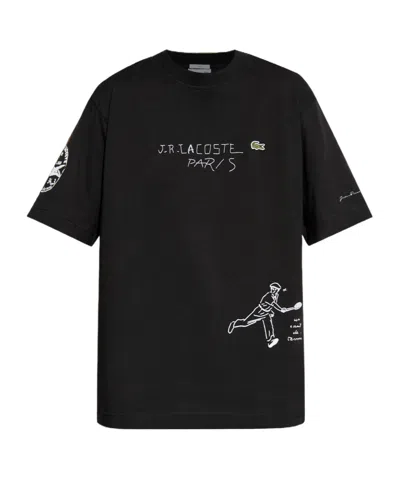 Lacoste Short-sleeved T-shirt In Black