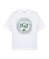 Lacoste Logo Print Crew Neck T-shirt In White