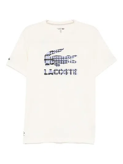 Lacoste Short Sleeves T-shirt In Neutral