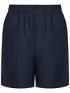 Lacoste Elasticated-waist Shorts In Blue