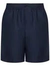 Lacoste Elasticated-waist Shorts In Blue