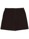 Lacoste Elasticated Jersey Shorts In Brown