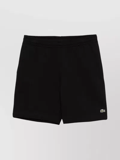 Lacoste Shorts Waistband Elastic Back Pocket In Black