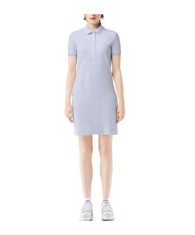 Lacoste Shortsleeve Polo Dress In Blue