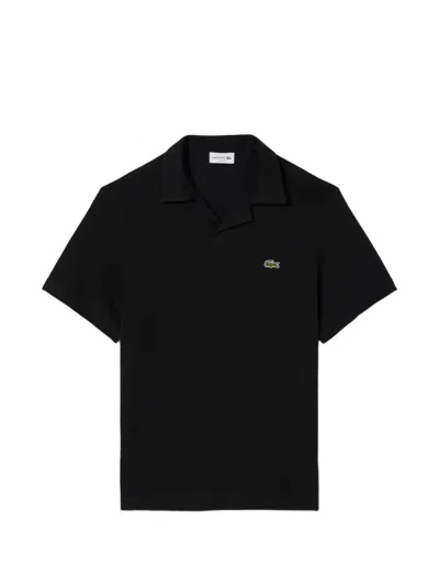 Lacoste Short-sleeve Polo Shirt In Black