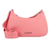 Lacoste Shoulder Bag With Rounded Silhouette In Pink