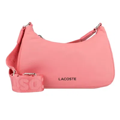 Lacoste Shoulder Bag With Rounded Silhouette In Pink