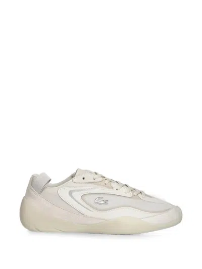 Lacoste Side Low Panelled Mesh Sneakers In Neutral