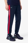 Lacoste Side Stripe Track Pants In Blue