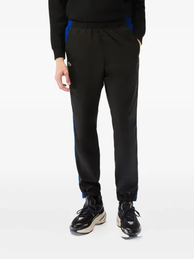 Lacoste Side-stripe Trousers In Black