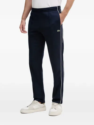 Lacoste Side-stripe Track Pants In Blue
