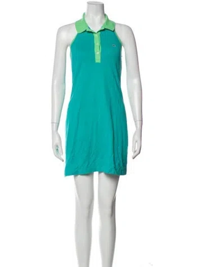 Pre-owned Lacoste Silk Mini Dress In Multi