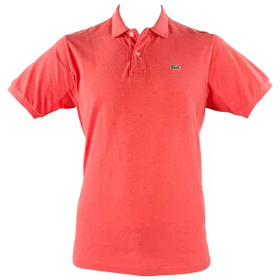 Pre-owned Lacoste Size Xl Red Coral Cotton Short Sleeve Polo