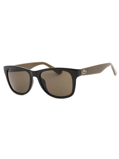 Lacoste Sleek Rectangular Sunglasses For Women In Black