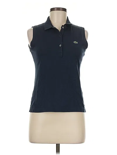 Pre-owned Lacoste Sleeveless Button Down Shirt In Blue