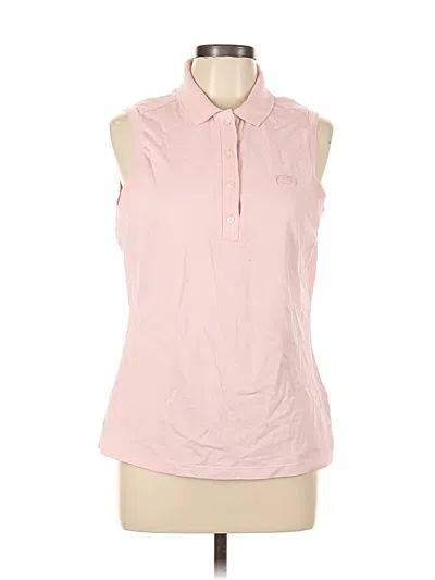 Pre-owned Lacoste Sleeveless Button Down Shirt In Pink