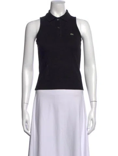 Pre-owned Lacoste Sleeveless Polo In Black