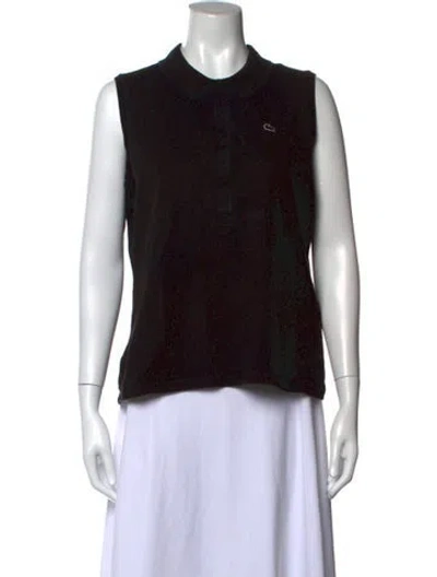 Pre-owned Lacoste Sleeveless Polo In Black