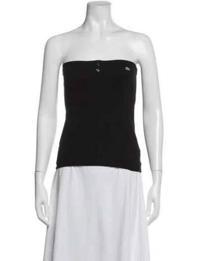 Pre-owned Lacoste Sleeveless Polo In Black/white