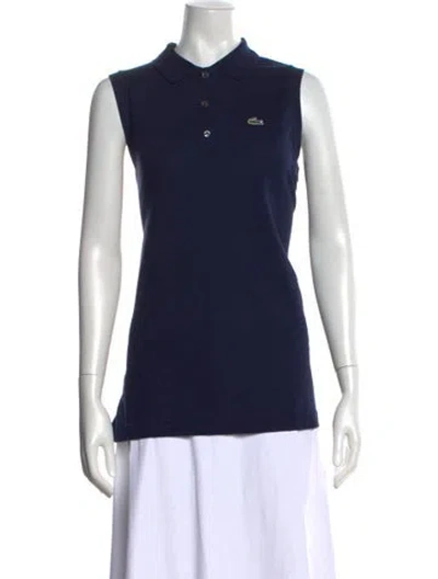 Pre-owned Lacoste Sleeveless Polo In Blue