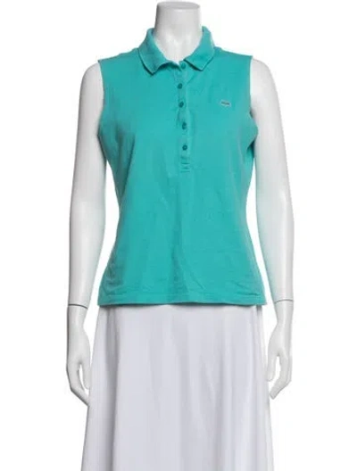 Pre-owned Lacoste Sleeveless Polo In Blue